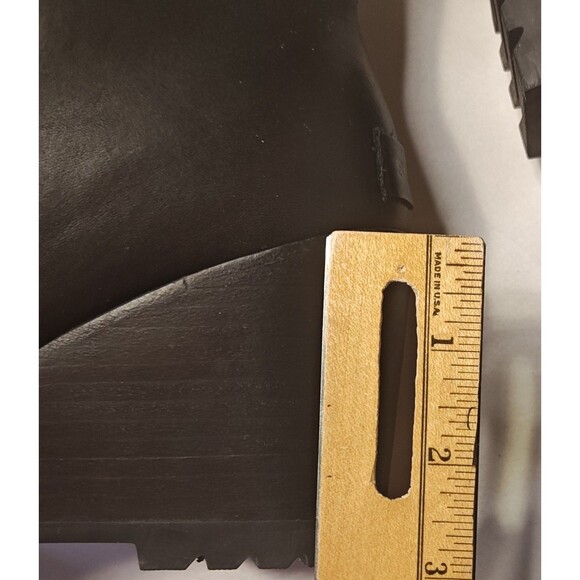 Sorel After Hours Lace Up Boot Women's 6.5 Black Leather Shearling Top Roll - Picture 9 of 11